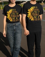 In A World Full Of Dream Jobs Be A Voice Actor Shirt Sunflower Graphic Quotes Tee Gifts Classic T-Shirt apparel-classic-tshirt-lifestyle-front-145