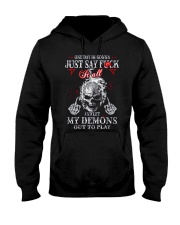 Skull Middle Finger One Day I'm Gonna Say Fuck It All T-Shirt Cool Mens Shirts With Sayings Hooded Sweatshirt tile