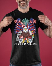 American Eagle 4th Of July Is Coming Shirt Men's Patriotic T-Shirts Gifts For Dad Classic T-Shirt apparel-classic-tshirt-lifestyle-front-181