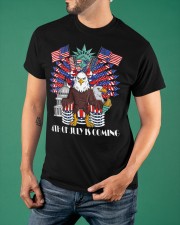 American Eagle 4th Of July Is Coming Shirt Men's Patriotic T-Shirts Gifts For Dad Classic T-Shirt apparel-classic-tshirt-lifestyle-front-88