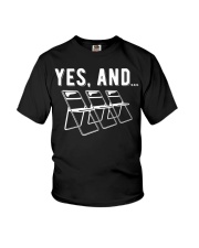 Yes And Funny Improv Acting Comedy Shirt Funny Acting T-Shirt Gift For An Actress Youth T-Shirt tile