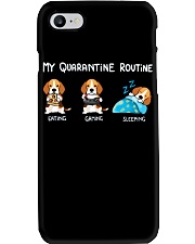 My Quarantine Routine beagle Phone Case thumbnail