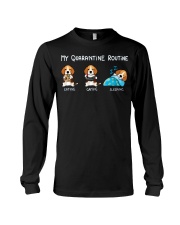 My Quarantine Routine beagle Long Sleeve Tee thumbnail