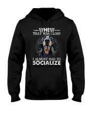 Whew That Was Close I Almost Had To Dachshund Hooded Sweatshirt thumbnail