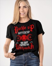 Buckle Up Buttercup You Just Flipped My Witch Switch Shirt Witchy Gifts For Friends Classic T-Shirt apparel-classic-tshirt-lifestyle-front-100