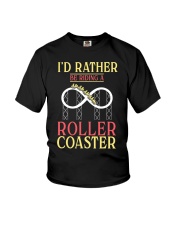 I'd Rather Be Riding A Roller Coaster Shirt Fans Clothes Gifts For Roller Coaster Lovers Youth T-Shirt tile