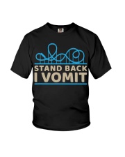 I Stand Back I Vomit Roller Coaster Shirt Design Funny Roller Coaster Gift Ideas Youth T-Shirt tile
