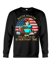 your life is worth my time sewing Crewneck Sweatshirt thumbnail