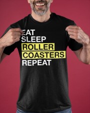 Eat Sleep Roller Coasters Repeat Shirt Funny Gifts For Roller Coaster Lovers Enthusiasts Classic T-Shirt apparel-classic-tshirt-lifestyle-front-181