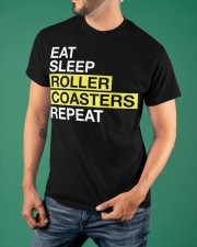 Eat Sleep Roller Coasters Repeat Shirt Funny Gifts For Roller Coaster Lovers Enthusiasts Classic T-Shirt apparel-classic-tshirt-lifestyle-front-88