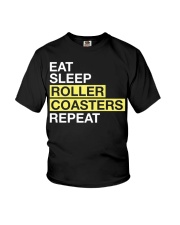 Eat Sleep Roller Coasters Repeat Shirt Funny Gifts For Roller Coaster Lovers Enthusiasts Youth T-Shirt tile