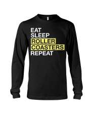 Eat Sleep Roller Coasters Repeat Shirt Funny Gifts For Roller Coaster Lovers Enthusiasts Long Sleeve Tee tile