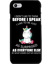 I don't like to think before i speak unicorn shirt Phone Case thumbnail