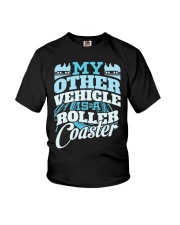 My Other Vehicle Is A Roller Coaster Shirt Funny Roller Coaster Sayings Themed Gifts Youth T-Shirt tile