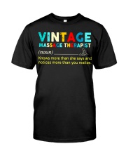 Vintage Massage Therapist Definition T-Shirt Funny Therapy Shirts Ot Month Gifts Classic T-Shirt front