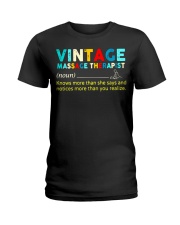 Vintage Massage Therapist Definition T-Shirt Funny Therapy Shirts Ot Month Gifts Ladies T-Shirt tile