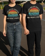 I Like Roller Coasters And Maybe 3 People Shirt Amusement Park Retro T-Shirt Grandson Presents Classic T-Shirt apparel-classic-tshirt-lifestyle-front-145