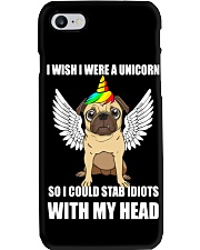 I Wish I Were A Unicorn So I Could Stab Pug Phone Case thumbnail