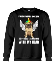 I Wish I Were A Unicorn So I Could Stab Pug Crewneck Sweatshirt thumbnail