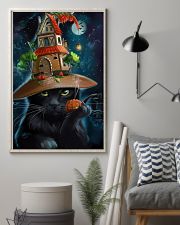 Cat Wearing Halloween Hat Home Decoration 11x17 Poster lifestyle-poster-1