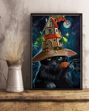 Cat Wearing Halloween Hat Home Decoration 11x17 Poster lifestyle-poster-3