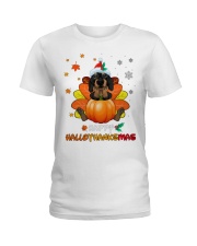 dachshund hallothanksmas Ladies T-Shirt thumbnail