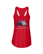 Don'T Go Outside There Are Peopley Out frenchie 2 Ladies Flowy Tank thumbnail