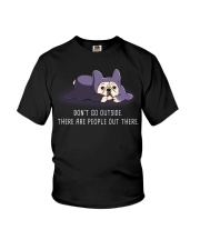 Don'T Go Outside There Are Peopley Out frenchie 2 Youth T-Shirt thumbnail