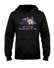 Don'T Go Outside There Are Peopley Out frenchie 2 Hooded Sweatshirt thumbnail