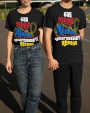 Eat Sleep Ride Rollercoasters Repeat Shirt Amusement Park Funny T-Shirt Gifts Classic T-Shirt apparel-classic-tshirt-lifestyle-front-145