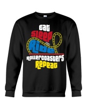 Eat Sleep Ride Rollercoasters Repeat Shirt Amusement Park Funny T-Shirt Gifts Crewneck Sweatshirt tile