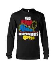 Eat Sleep Ride Rollercoasters Repeat Shirt Amusement Park Funny T-Shirt Gifts Long Sleeve Tee tile