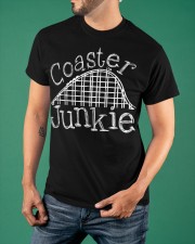 Roller Junkie Classic T-Shirt Clothing Rollercoaster Shirt For Fan Classic T-Shirt apparel-classic-tshirt-lifestyle-front-88