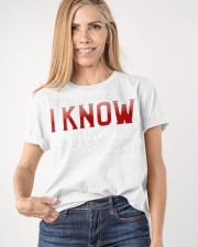 I'm No Biologist But I Know I Can't Get Pregnant Shirt Funny Sayings For Men's T-Shirts Classic T-Shirt apparel-classic-tshirt-lifestyle-front-100