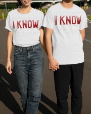 I'm No Biologist But I Know I Can't Get Pregnant Shirt Funny Sayings For Men's T-Shirts Classic T-Shirt apparel-classic-tshirt-lifestyle-front-145