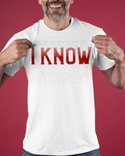 I'm No Biologist But I Know I Can't Get Pregnant Shirt Funny Sayings For Men's T-Shirts Classic T-Shirt apparel-classic-tshirt-lifestyle-front-181