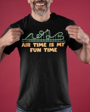 Air Time Is My Fun Time Shirt Funny Rollercoaster Design T-Shirt Gift Ideas For Friends Classic T-Shirt apparel-classic-tshirt-lifestyle-front-181
