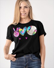 Peace Love Baseball T-Shirt Cute 4th Of July Shirts Gifts For Baseball Lovers Classic T-Shirt apparel-classic-tshirt-lifestyle-front-100