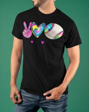 Peace Love Baseball T-Shirt Cute 4th Of July Shirts Gifts For Baseball Lovers Classic T-Shirt apparel-classic-tshirt-lifestyle-front-88