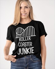 Roller Coaster Junkie Shirt Theme Park Vacation Roller Coaster Gift Ideas For Him Her Classic T-Shirt apparel-classic-tshirt-lifestyle-front-100