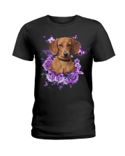 Dachshund T-shirt Christmas gift for friend Ladies T-Shirt thumbnail