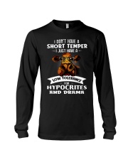 Cow I Don't Have A Short Temper Long Sleeve Tee thumbnail