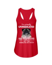 I'm currently unsupervised i know pug Ladies Flowy Tank thumbnail