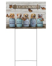Golden Retriever And Butterflies It's Okay Yard Sign Outdoor Patio Decor 18x12 Yard Sign front