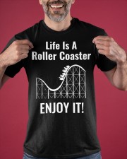 Life Is A Roller Coaster Enjoy It Shirt Game Design Thrilling T-Shirt Fun Gifts For Boyfriend Classic T-Shirt apparel-classic-tshirt-lifestyle-front-181