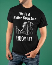 Life Is A Roller Coaster Enjoy It Shirt Game Design Thrilling T-Shirt Fun Gifts For Boyfriend Classic T-Shirt apparel-classic-tshirt-lifestyle-front-88