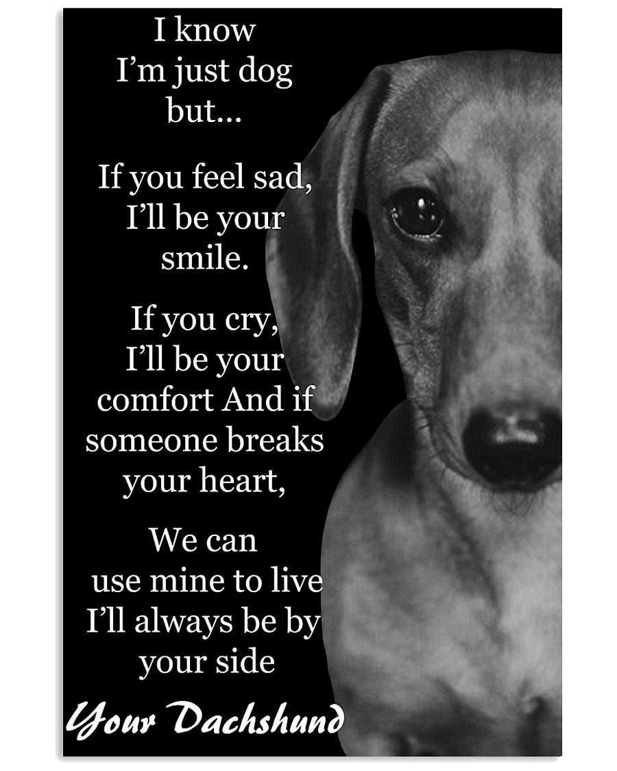 I Know I'm Just Dog But Dachshund Text 3 11x17 Poster