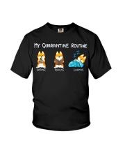 My Quarantine Routine Shiba inu Youth T-Shirt thumbnail