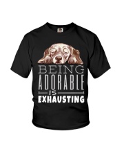 Being Adorable Exhausting Dachshund Youth T-Shirt thumbnail