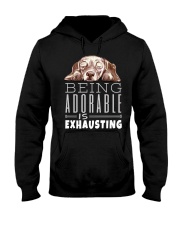Being Adorable Exhausting Dachshund Hooded Sweatshirt thumbnail